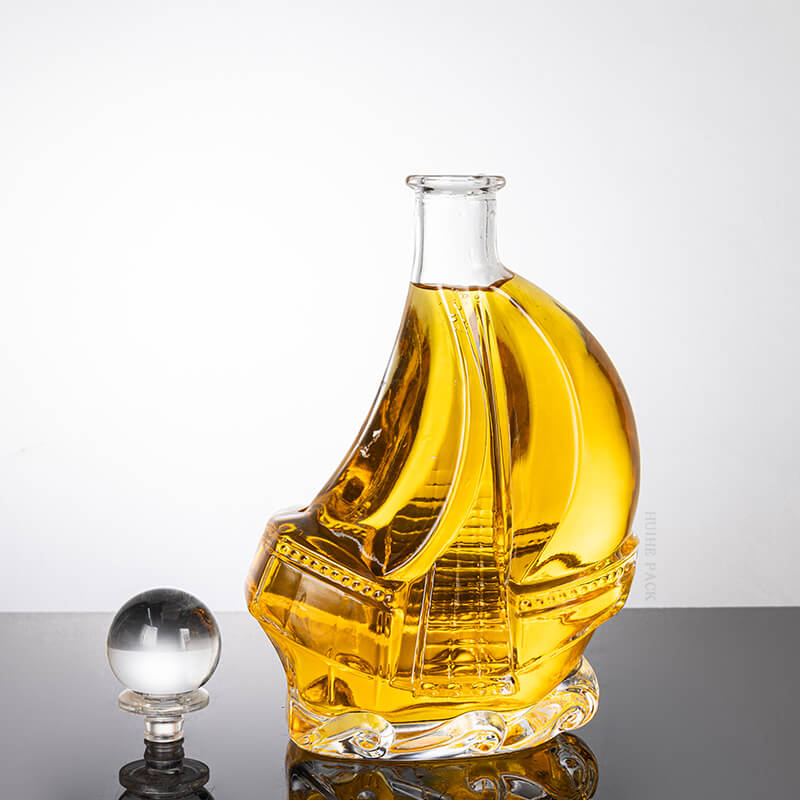 Sailing Ship - Shape Unique Design Glass Liquor Bottle