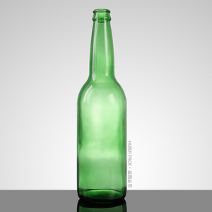 600ml 20oz Long Neck Green Flint Glass Apple Cider Bottle