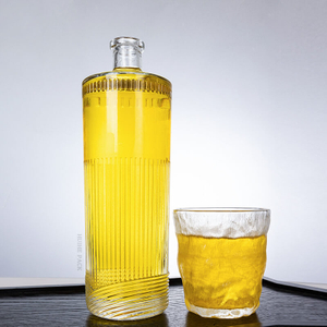 700ml Cylindrical Striped Spirit Bottle with Custom Box
