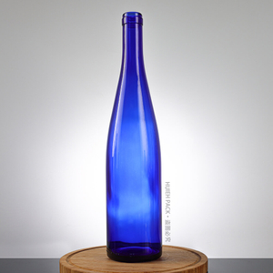 Unique 750ml Cobalt Blue Glass Vodka Wine Liquor Bottle Supplier