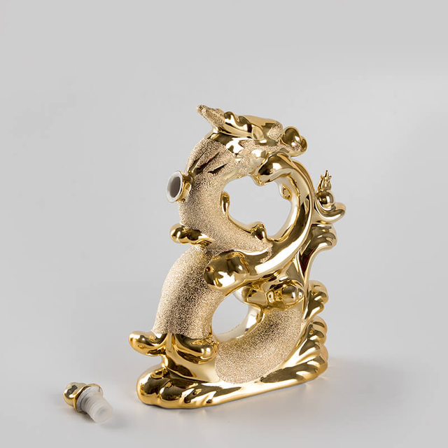 Guld galvaniseret Dragon Keramisk Alkohol Karaffel