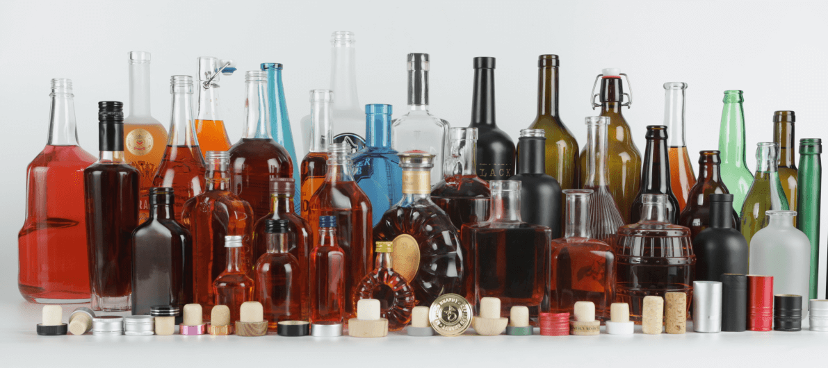 custom liquor glass bottles