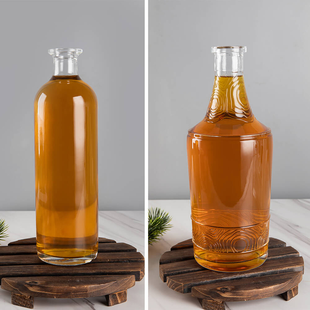 Square Round 50CL 75CL 1L Vodka Glass Bottles for Sale