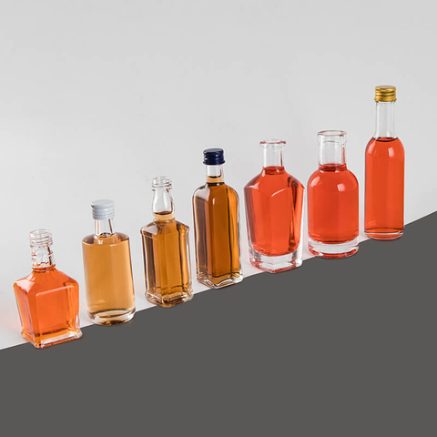 Shot Miniature Alcoholic Beverage Liquor Sample Glass Bottles Supplier