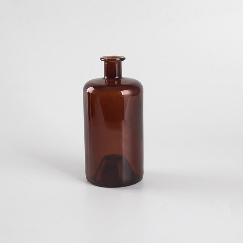 amber glass liquor bottle