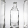 258ml Threaded Neck Clear Glass Water Bottle with Screw Cap
