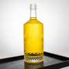 Intricate Diamond - Patterned Engravings Glass Liquor Bottle