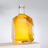 Irregular Angular Structure Faceted Edges Liquor Bottle