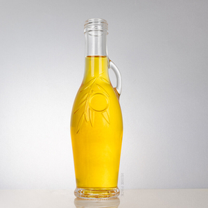 Bulbous Body Slim Neck Liquor Mead Bottle with Handle