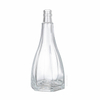 Streamlined Tapered Glass Liquor Bottle with Vertical Ridges