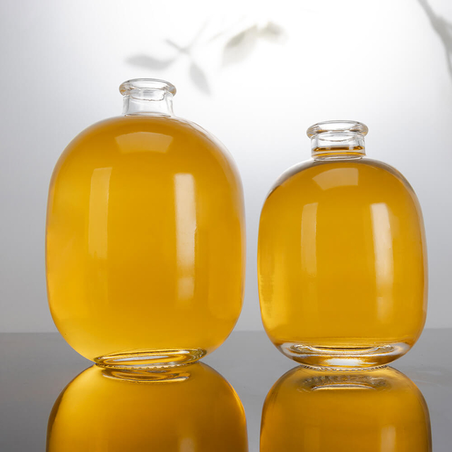 Garrafas de vidro de &aacute;lcool frutado redondas de 250ml 500ml