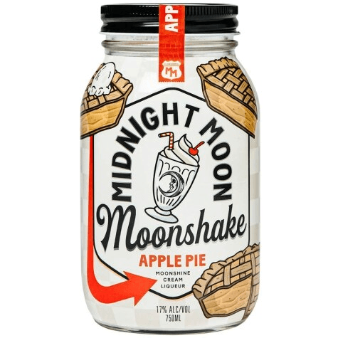 750ml Midnight Moon Moonshake Apple Pie Cream bottle