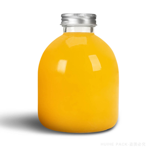 Rounded 350ml 500ml Soft Drink Juice Glass Bottles