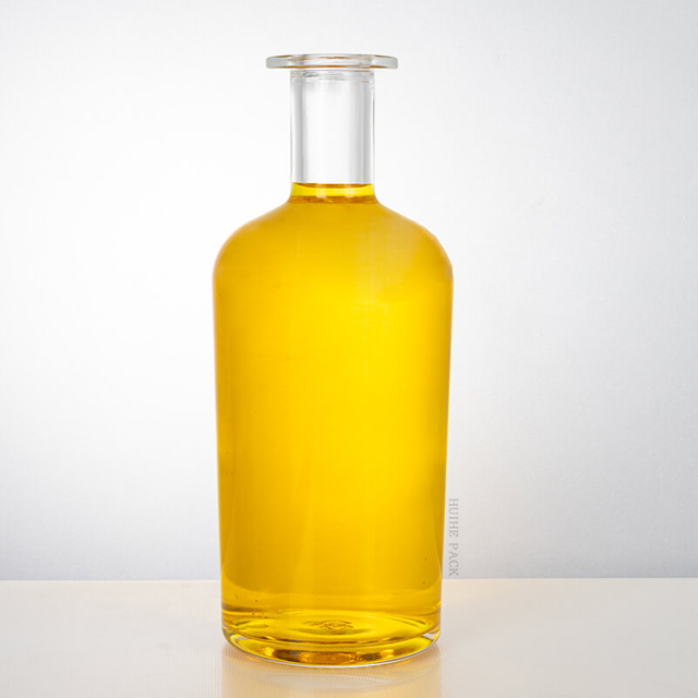 750ML Long Neck Round Shoulder Glass Liquor Bottle