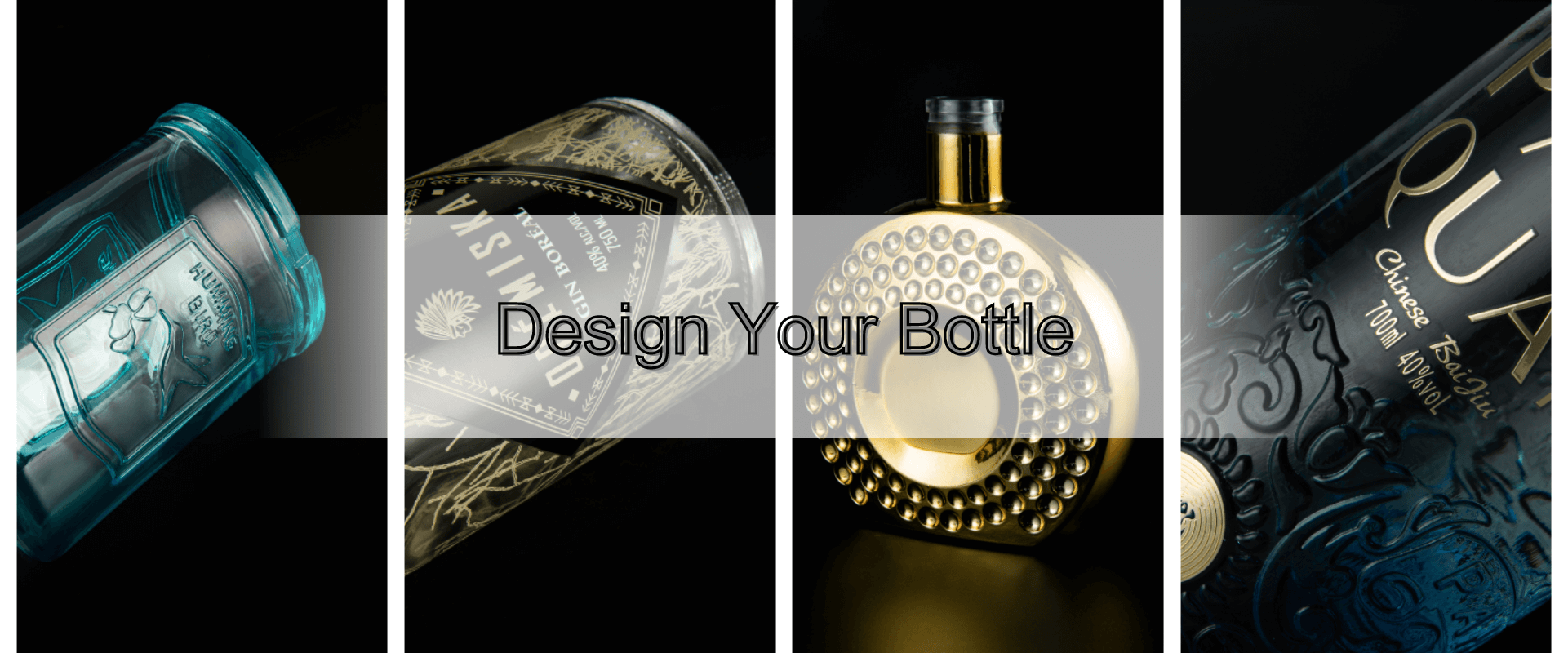 design glass liquor bottle