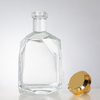 Irregular Angular Structure Faceted Edges Liquor Bottle