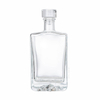 Snow Mountain Bottom Square Clear Glass Liquor Bottle