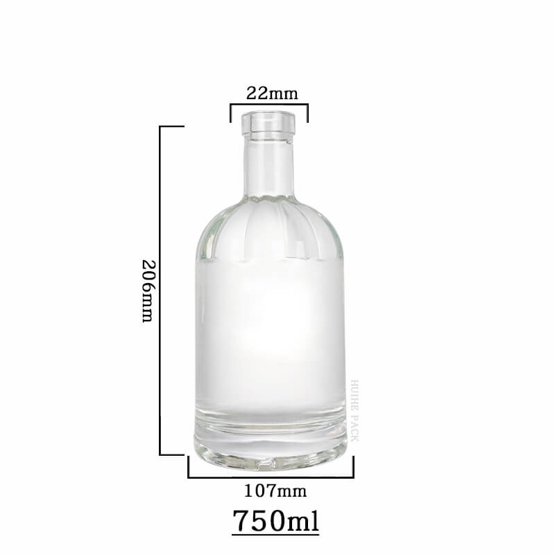 Bulbous Shoulder 750ml Liquor Bottle-capacity