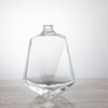 Geometric Design Angular Faceted Glass Liquor Bottle