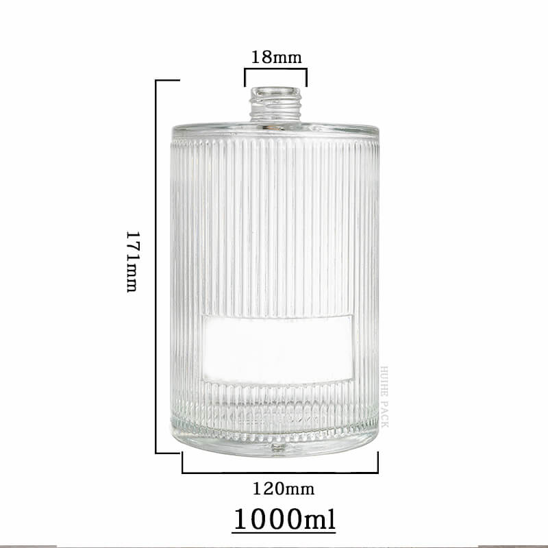 vertical ribbed cylinder liquor bottle-capacity vertical ribbed cylinder liquor bottle-capacity