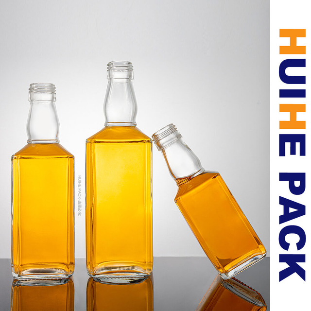 Customized Classic Tennessee Glass Whisky Bottle with Screw Cap