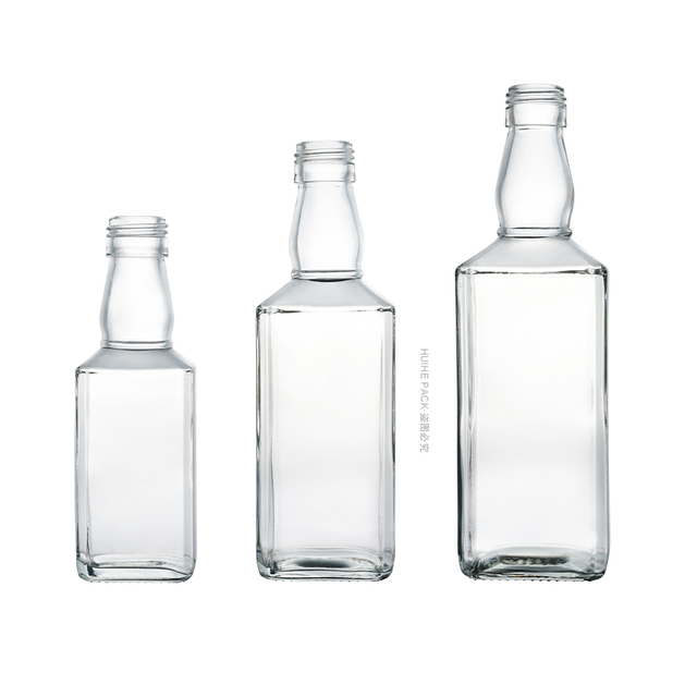 Customized Classic Tennessee Glass Whisky Bottle with Screw Cap