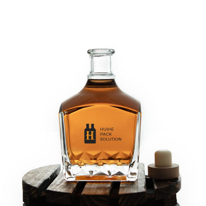 Cork Top 750ml Square Glass Whiskey Decanter