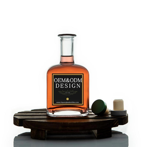 400ml Long Neck Square Glass Rum Bottle