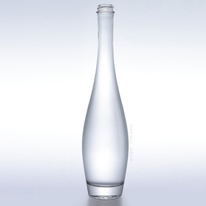 High-end 450ml Transparent Glass Mineral Water Bottle 