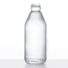 250ml Round Clear Flint Glass Water Bottle with Screw Lid