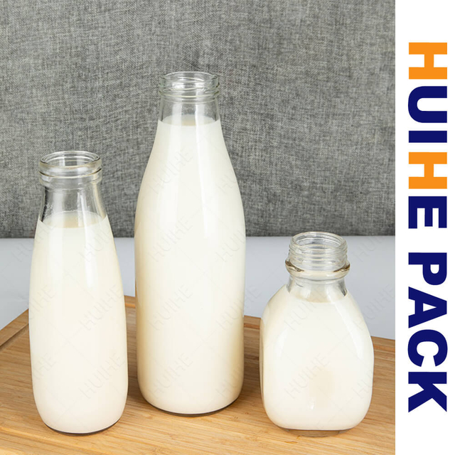 Bulk Cylinder Food-grade Glass Dairy Bottle for Milk Tea Yogurt