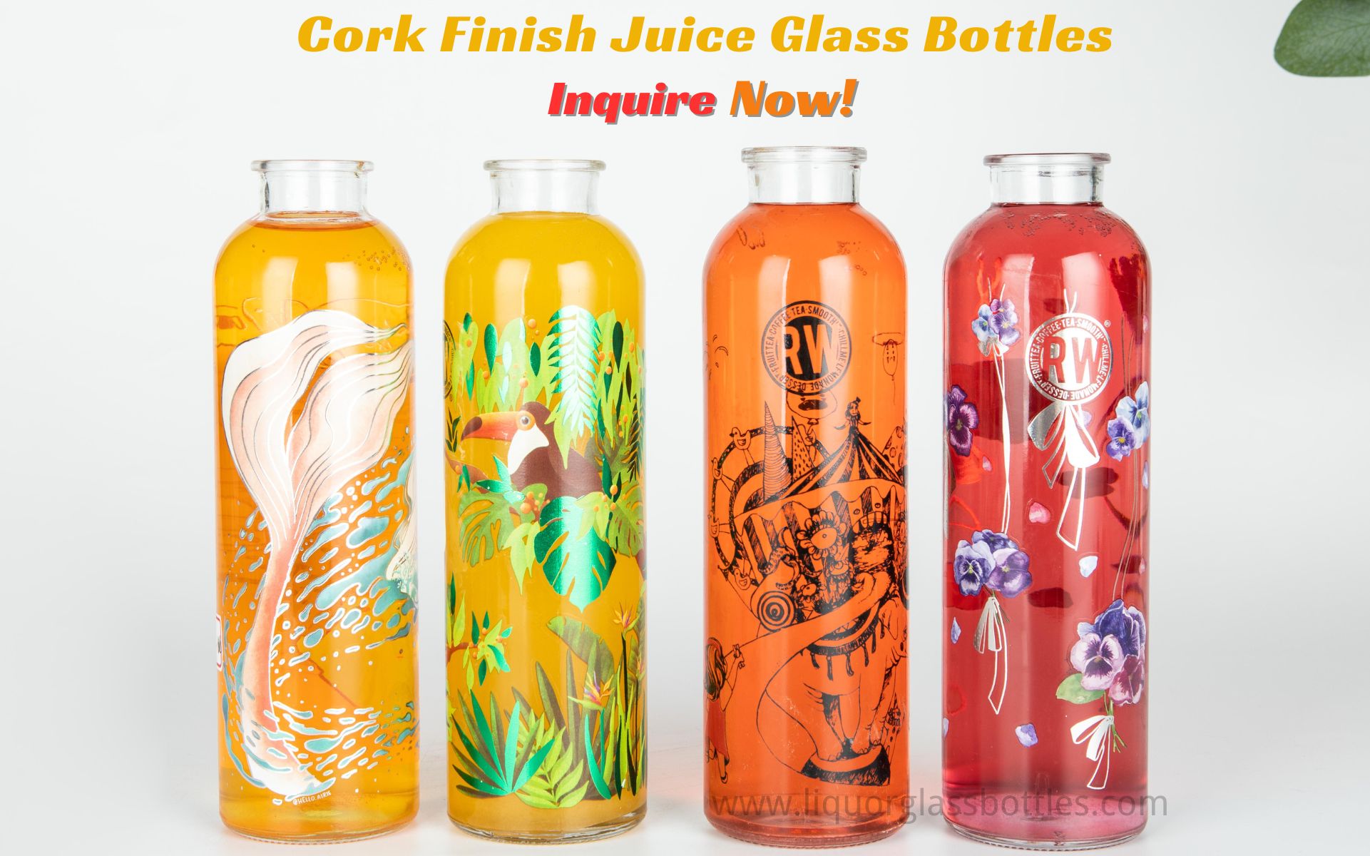 juice glass bottle cork finish