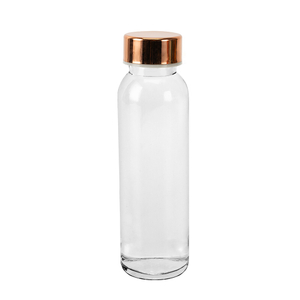 Round 250ml Water Drinking Glass Bottle with Screw Cap