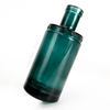 Teal Blue Logo Embossing 375ML Glass Spirit Bottle