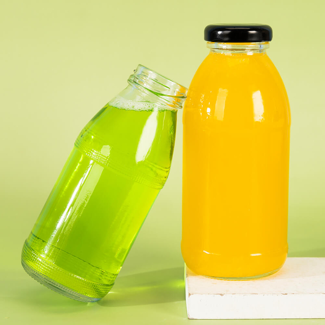 Twist lukning 8 oz 16 oz limonade drinks glasflaske