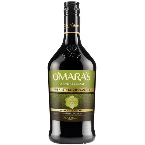 750ml OMaras Dubai Style Chocolate Irish Cream bottle