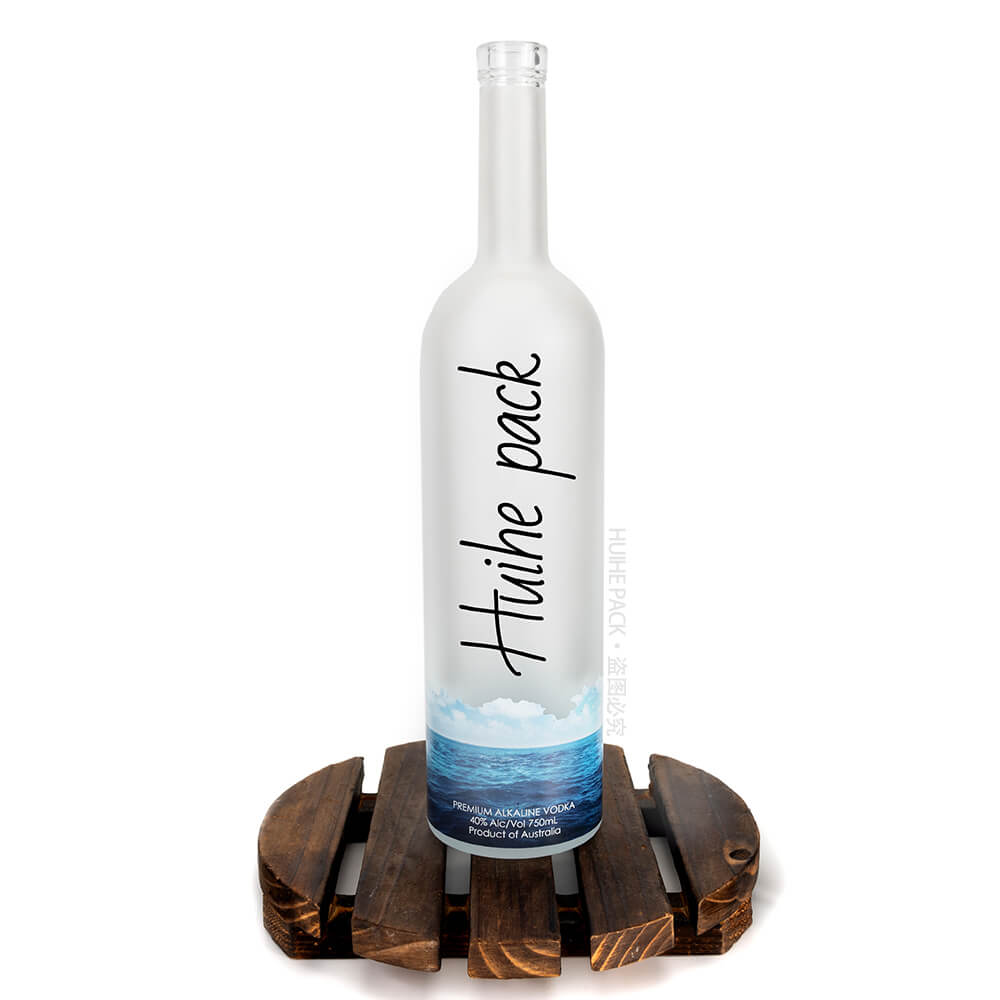 750ml glass vodka bottle