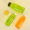 300ml 500ml Ribbed Glass Beverage Bottles with Screw Lids