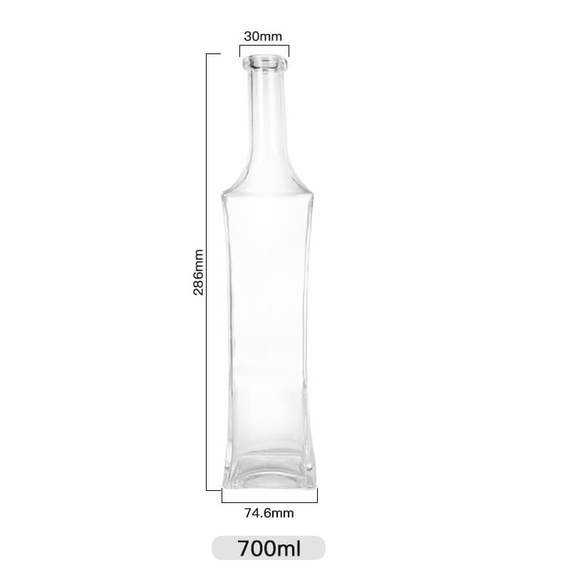 Square Elongated Form Spirits Bottle capacity