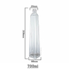 700ml Slender Triangular Ribbing Pattern Glass Liquor Bottle