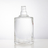 Square Bottom and Round Shoulder Glass Liquor Bottle