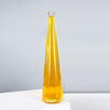 Sleek Elongated Cone Liquor Bottle with Vertical Ridges