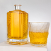 Rectangular Prism Glass Liquor Bottle with Better Grip