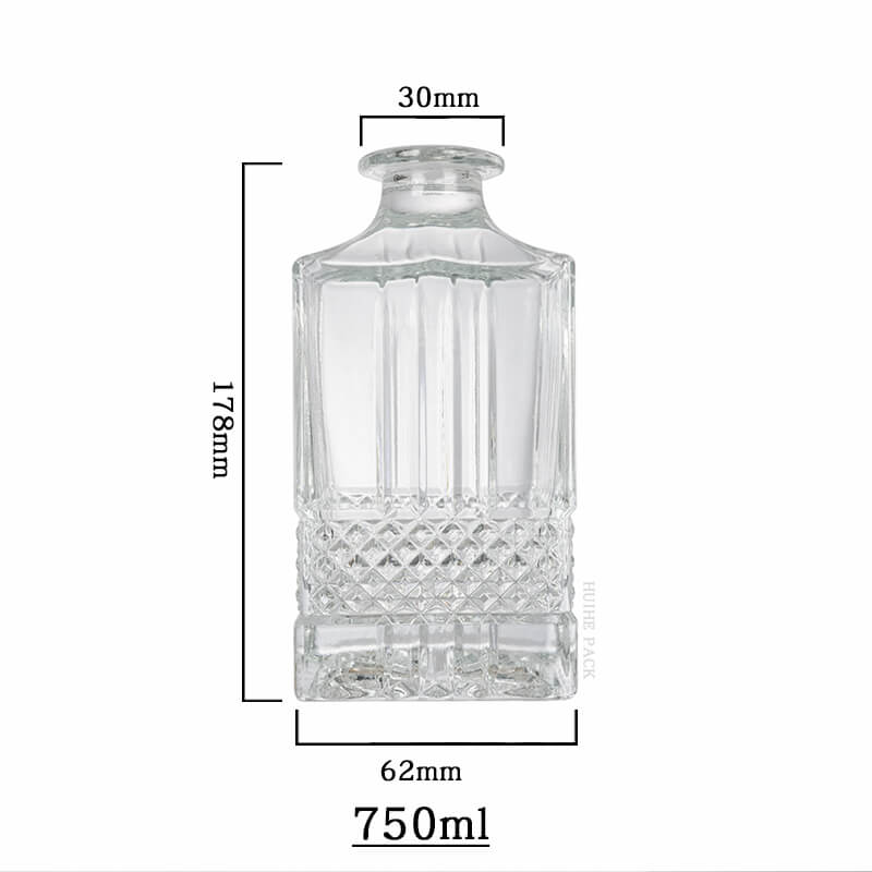 rectangular intricate patterned liquor bottle-capacity