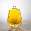 Geometric Design Angular Faceted Glass Liquor Bottle