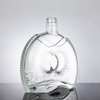Flat Oval Liquor Bottle with Chain-like Pattern Around