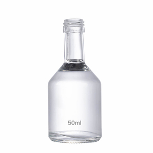 50ml Lone Neck Clear Flint Glass Small Alcohol Bottles Bulk