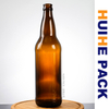 20oz 600ml Empty Tall Amber Beer Cider Bottle Crown Finish