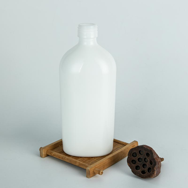 450 ml oval hvid keramisk gul vinflaske