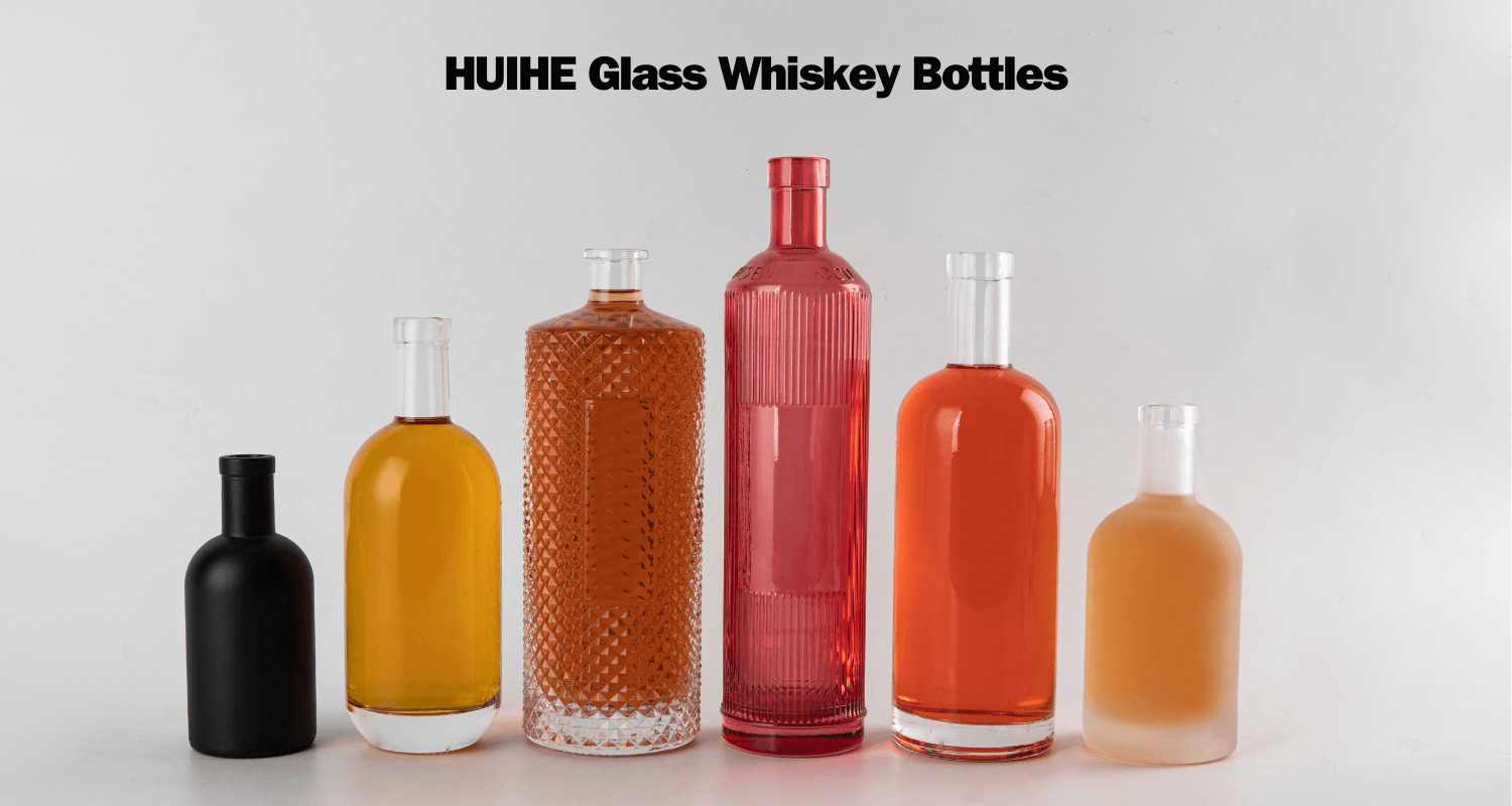 HUIHE Glass Whiskey Bottles